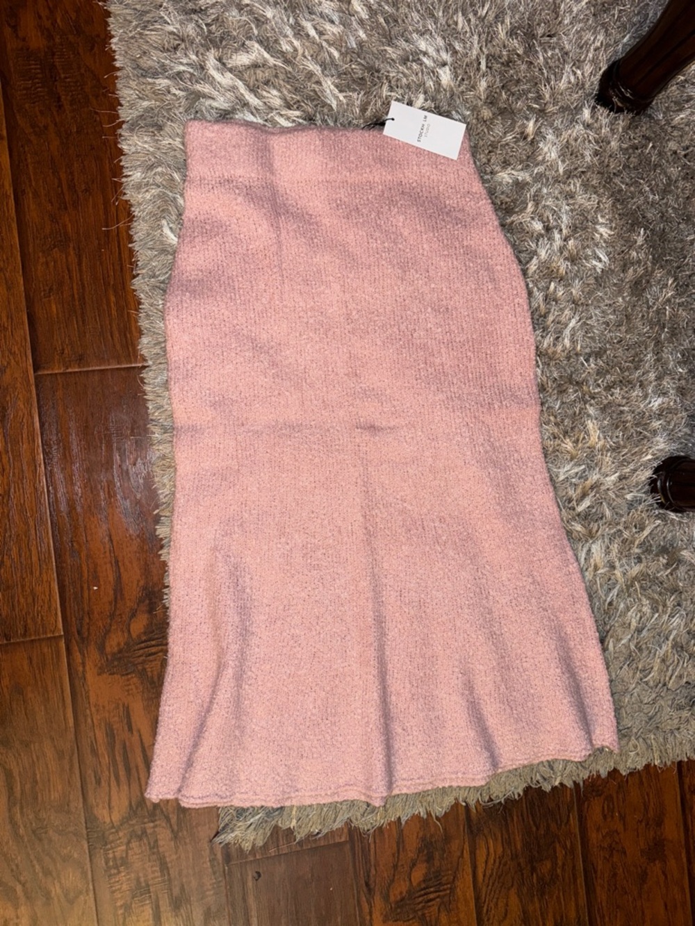 Soft Pink Knit Mermaid Hem Skirt Size Medium